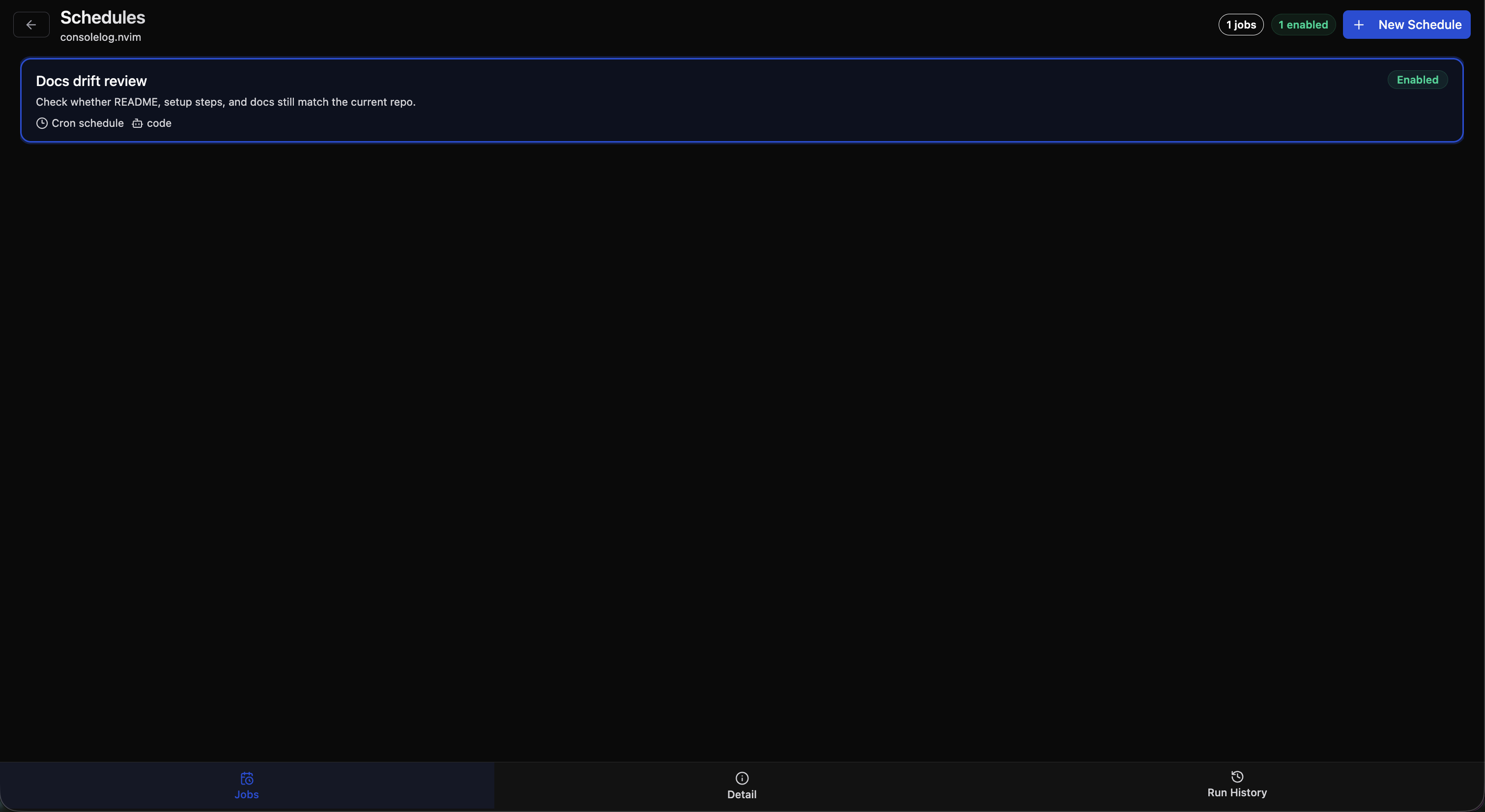 Schedule Creation