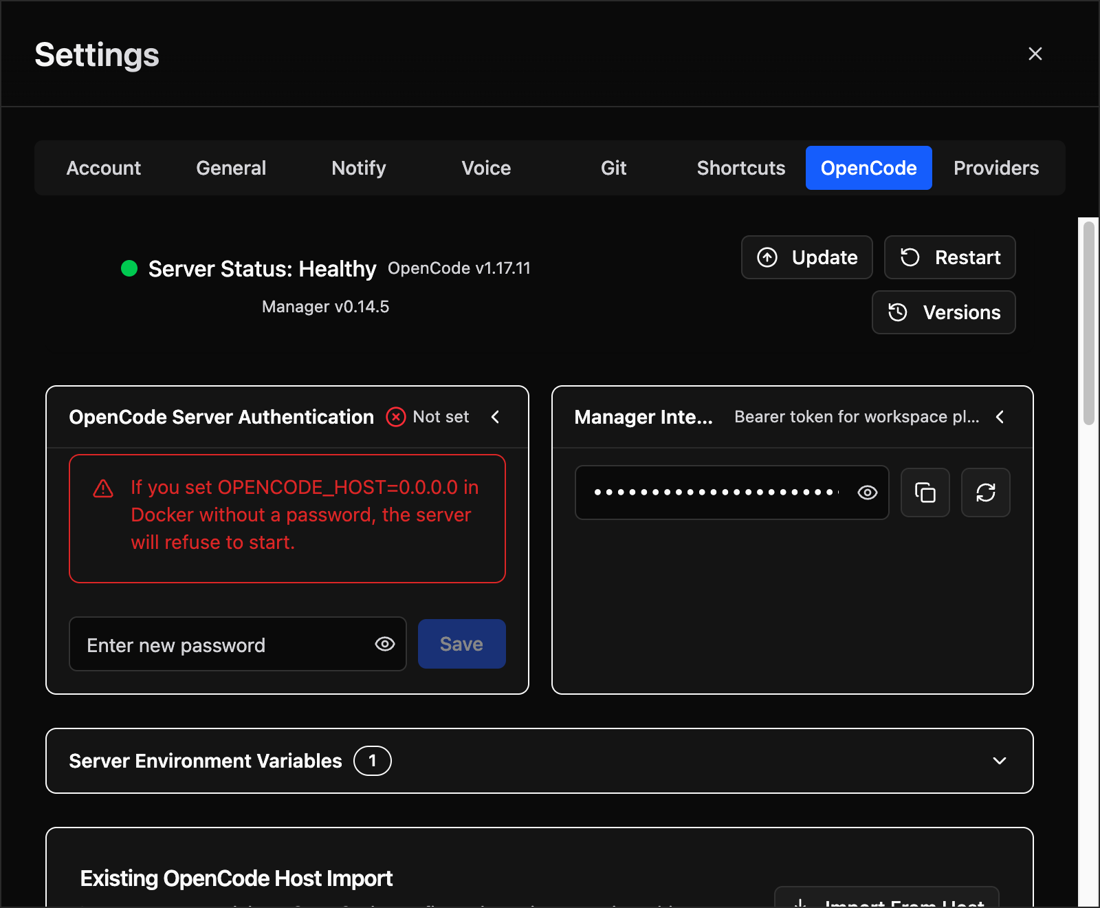 Server Health and Status